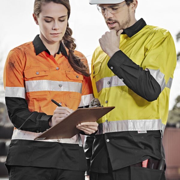 Mens Industrial Long Sleeve Shirt - Hoop Taped Thumbnail